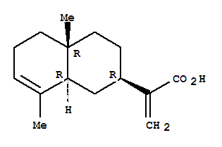 2-naphthaleneacetic acid, 1,2,3,4,4a,5,6,8a-octahydro-4a,8-dimethyl-alpha-methylene-, (2R,4aR,8aR)-结构式