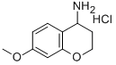 Structure of 2H-1-BENZOPYRAN, 4-AMINO-3,4-DIHYDRO-7-METHOXY-, HYDROCHLORIDE