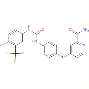 Structure of 2-Pyridinecarboxamide,4-[4-[[[[4-chloro-3-(trifluoromethyl)phenyl]amino]carbonyl]amino]phenoxy]-