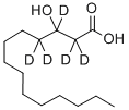 Structure of DL-3-HYDROXYTETRADECANOIC ACID-2,2,3,4,4-D5