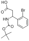 N-BOC-3-氨基-3-(2-溴苯基)丙酸结构式