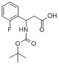 3-(BOC-氨基)-3-(2-氟苯基)丙酸结构式