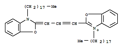 Structure of 3 3-DIOCTADECYLOXACARBOCYANINE PERCHLOR