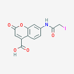 7-IODOACETAMIDOCOUMARIN-4-CARBOXYLIC ACID结构式