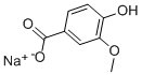 Structure of 4-HYDROXY-3-METHOXYBENZOIC ACID SODIUM SALT