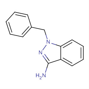 Structure of 1H-Indazol-3-amine, 1-(phenylmethyl)-