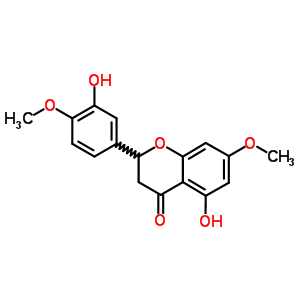 Structure of 5-hydroxy-2-(3-hydroxy-4-methoxyphenyl)-7-methoxy-2,3-dihydro-4H-chromen-4-one
