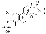 Structure of ESTRONE-2,4,16,16-D4 3-SULFATE