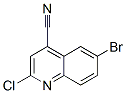 Chemical structure of 4-Quinolinecarbonitrile,  6-bromo-2-chloro-