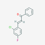 Structure of (e)-3-(2-chloro-4-fluorophenyl)-1-phenylprop-2-en-1-one