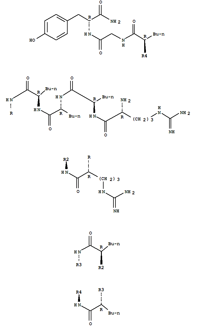Structure of (2R)-2-[[(2R)-2-[[(2R)-2-[[(2R)-2-amino-5-(diaminomethylideneamino)pen tanoyl]amino]hexanoyl]amino]hexanoyl]amino]-N-[(1R)-1-[[(1R)-1-[[(1R)- 1-[[(1R)-1-[[(1R)-1-carbamoyl-2-(4-hydroxyphenyl)ethyl]carbamoylmethyl carbamoyl]pentyl]carbamoyl]pentyl]carbamoy