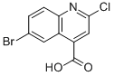 6-溴-2-氯-4-羧酸喹啉结构式