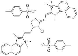 Structure of 2-[2-[2-Chloro-3-[2-(1,3-d]-hydro-1,1,3-trimethyl-2H-benzo[e]-indole-2-ylidene)-ethylidene]-1-cyclopentene-1-yl]-ethenyl