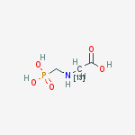 Structure of 2-(phosphonomethylamino)acetic acid-2-13C