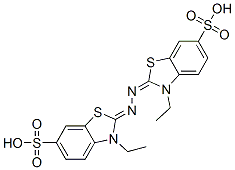 2,2-联氮-双(3-乙基苯并噻唑啉)-6-磺酸结构式