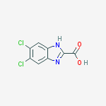 Structure of 1H-Benzimidazole-2-carboxylic acid, 5,6-dichloro-