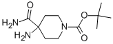 Structure of 4-AMINO-1-BOC-PIPERIDINE-4-CARBOXAMIDE