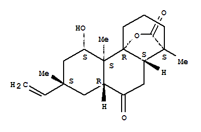 Structure of 9H-4a,1-(Epoxymethano)phenanthrene-9,12-dione,7-ethenyldodecahydro-5-hydroxy-1,4b,7-trimethyl-, (1S,4aR,4bS,5S,7S,8aR,10aS)-(9CI)