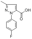 Structure of 1-(4-FLUOROPHENYL)-3-METHYL-1H-PYRAZOLE-5-CARBOXYLIC ACID