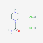 2-Methyl-2-(piperazin-1-yl)propanamide dihydrochloride结构式