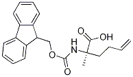 Structure of (2S)-2-(9H-fluoren-9-ylmethoxycarbonylamino)-2-methylhex-5-enoic acid
