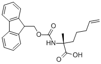 Structure of (R)-2-(9H-FLUOREN-9-YLMETHOXYCARBONYLAMINO)-2-METHYL-HEPT-6-ENOIC ACID