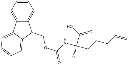 Structure of 7-Octenoic acid, 2-[[(9H-fluoren-9-ylmethoxy)carbonyl]amino]-2-methyl-,(2R)-