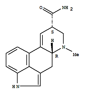 Structure of Ergoline-8-carboxamide,9,10-didehydro-6-methyl-, (8a)-