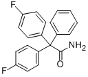 4-氟-A-(4-氟苯基)-A-苯基-苯甲酰胺结构式