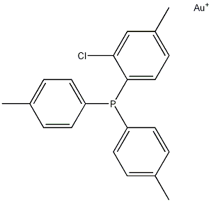 氯[三(对甲苯基)膦]金(I)结构式