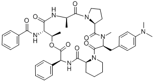 Structure of 2-D-Alanine-4-[4-(dimethylamino)-N-methyl-L-