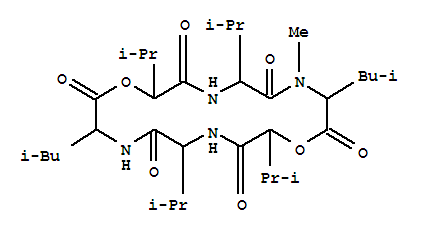 Structure of Cyclo(L-Hmb-D-Val-D-Leu-L-Hmb-L-Val-N-methyl-L-Leu-)