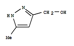 5-甲基-1H-吡唑-3-甲醇结构式