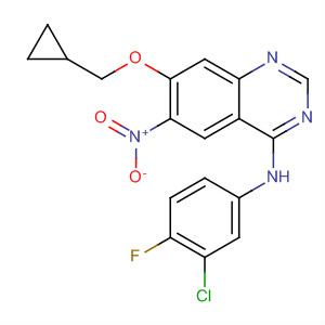 Structure of 4-Quinazolinamine,N-(3-chloro-4-fluorophenyl)-7-(cyclopropylmethoxy)-6-nitro-
