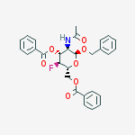 Structure of [(3S,4R,5S,6S)-5-acetamido-4-benzoyloxy-6-benzyloxy-3-fluoro-tetrahydropyran-2-yl]methyl benzoate
