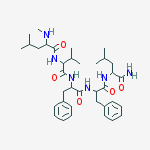 Structure of (2r)-4-methyl-2-[[(2r)-2-[[(2r)-2-[[3-methyl-2-[[(2r)-4-methyl-2-(methylamino)pentanoyl]amino]butanoyl]amino]-3-phenylpropanoyl]amino]-3-phenylpropanoyl]amino]pentanamide
