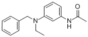 Structure of N-[3-[ethyl(phenylmethyl)amino]phenyl]acetamide