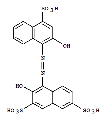 Structure of 2,7-Naphthalenedisulfonic acid, 3-hydroxy-4-[(2-hydroxy-4- sulfo-1-naphthalenyl)azo]-