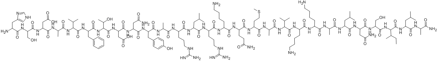 Structure of (ALA11,22,28)-VIP (HUMAN, BOVINE, PORCINE, RAT)