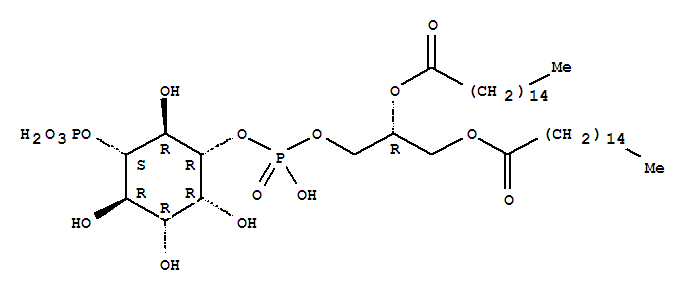 Structure of (2R)-3-[(Hydroxy{[(1R,2R,3R,4R,5S,6R)-2,3,4,6-tetrahydroxy-5-(phosphonooxy)cyclohexyl]oxy}phosphoryl)oxy]propane-1,2-diyl dihexadecanoate