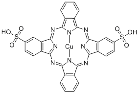 Structure of Copper phthalocyanine disulfonic acid