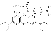 Structure of 3,6-BIS(DIETHYLAMINO)-2-(4-NITROPHENYL)SPIRO[ISOINDOLE-1,9-XANTHENE]-3-ONE