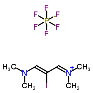Structure of N-[(2Z)-3-(dimethylamino)-2-iodoprop-2-en-1-ylidene]-N-methylmethanaminium hexafluorophosphate