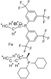 (-)- 1 - ((S)-2 - (3,5 -二三氟甲基苯基)膦]双环戊基磷结构式