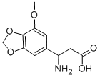 3-AMINO-3-(4-METHOXY-BENZO[1,3]DIOXOL-6-YL)-PROPIONIC ACID结构式