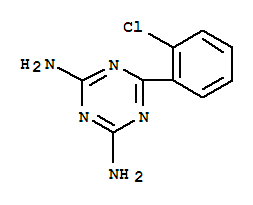 6-(2-Chlorophenyl)-1,3,5-triazine-2,4-diamine结构式