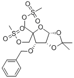 Structure of 3-O-Benzyl4-C-(methanesulfonyloxymethyl)-5-O-methanesulfonyl-1,2-O-isopropylidene-a-D-ribofuranose