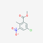 Structure of 5-CHLORO-2-METHYL-3-NITRO-BENZOIC ACID METHYL ESTER