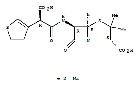 Structure of TICARCILLIN DISODIUM SALT
