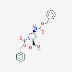 Structure of (2S,4S)-CBZ-4-(CBZ-AMINO)-PROLINE 97+%